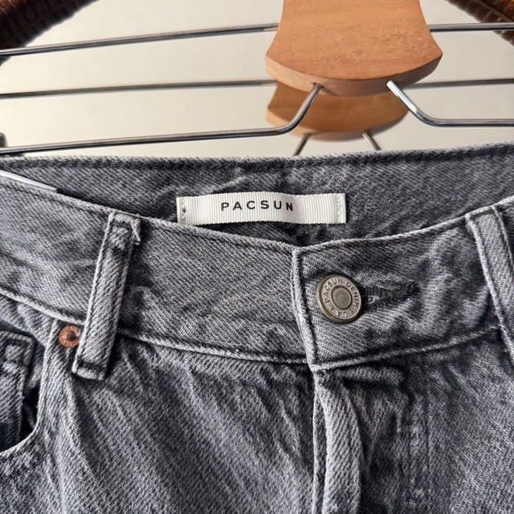 Pacsun high rise straight jeans black gray size 25 - Picture 3 of 8
